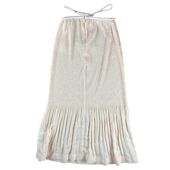 JONATHAN SIMKHAI Mia Tie-Waist Plissé Midi Skirt Size 4 Sandstone - Picture 7 of 17
